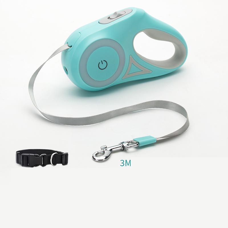 Dog Leash Retractable Leash And Dog Collar Spotlight Automatic Pet Dog Cat Traction Rope For Small M