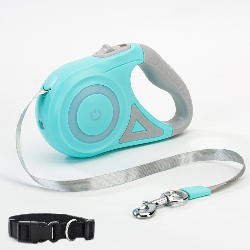 Dog Leash Retractable Leash And Dog Collar Spotlight Automatic Pet Dog Cat Traction Rope For Small M